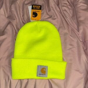 *NWT* Neon yellow Carhartt beanie